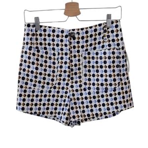 MAEVE Anthro Geometric Pattern The Colette Linen Blend Short Size 30